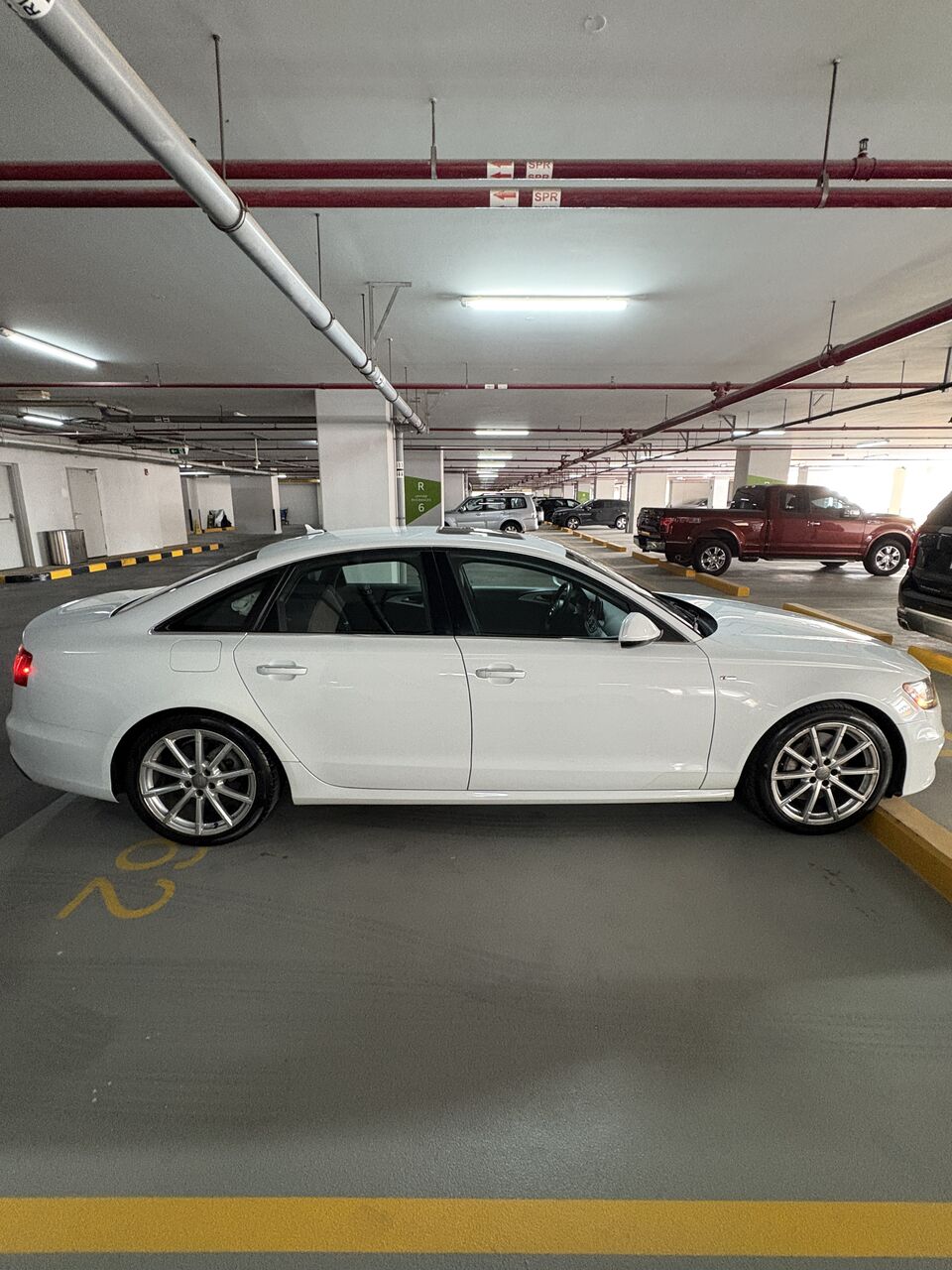 Dubai, Vehicles, Cars & Trucks , AED 27500,  Audi A6,  2015,  Automatic,  78000 KM,    3.0T Quattro Technik, White, Canadian Specs, Only 78,000 Km