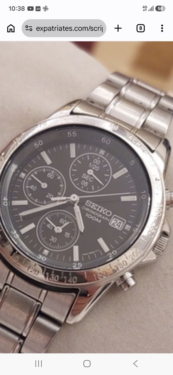 Riyadh, Watches, SAR 550,  Seiko Chronograph Watch Big Dial 42mm For Men Original Japan Made