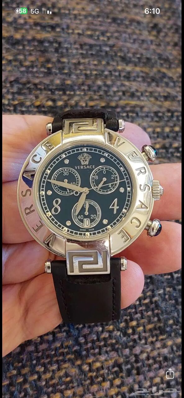 Riyadh, Watches, SAR 1750,  Versace Watch Original Diamond Dial  Big Dial 42mm For Men Original Swiss Made For M