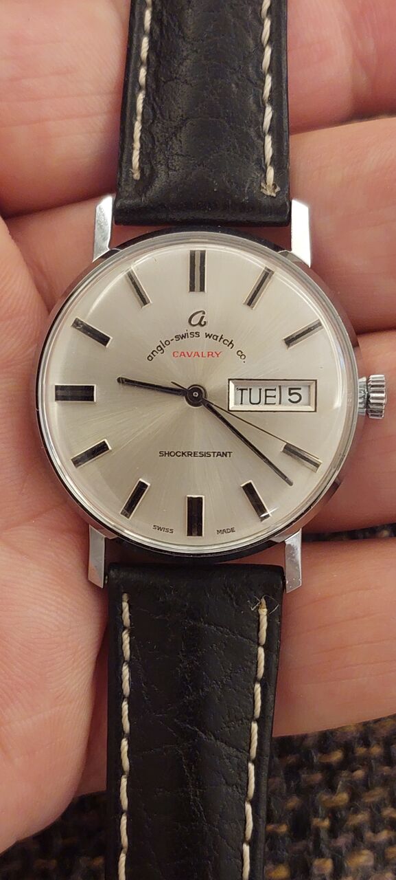 Riyadh, Watches, SAR 950,  Swiss-Anglo Watch NEW (Vintage Of 60 Years Old) For Men Original Swiss Made