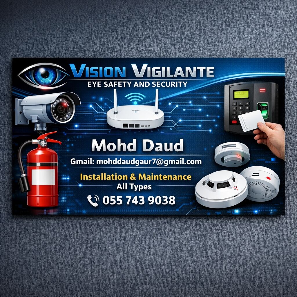 Riyadh, Technical, Vision Vigilant Eye &ndash; CCTV &bull; Fire Alarm &bull; Access Control Installation & AMC  (Riyadh)