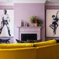 Purple And White Colour Combination For Elegant Walls