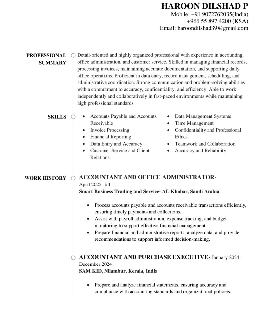 Khobar, Job Seekers, LOOKING FOR A GOOD PACKAGE FOR ASSISTENT ACCOUNTING JOB