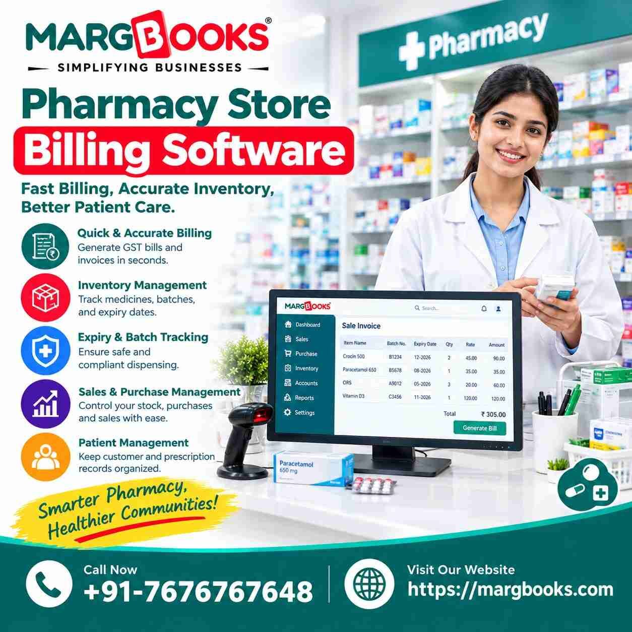 Noida, Accounting, Pharmacy Store Billing Software To Simplify Daily Operations | MargBooks