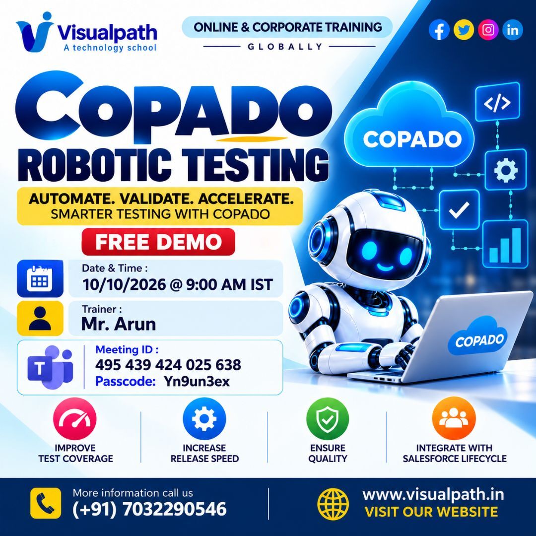 Hyderabad, Lessons Offered, Copado Robotic Testing Online Training | Free Live Demo