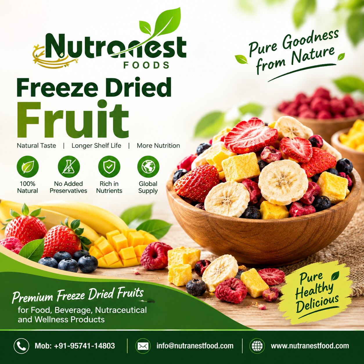 Mumbai, Business, Freeze Dried Fruit Suppliers & Exporters In India | Nutranest