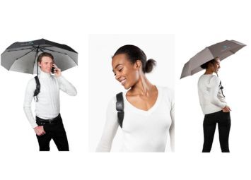 New York, Business, Hands-Free Wearable Umbrella Clip For Everyday Rainy Weather