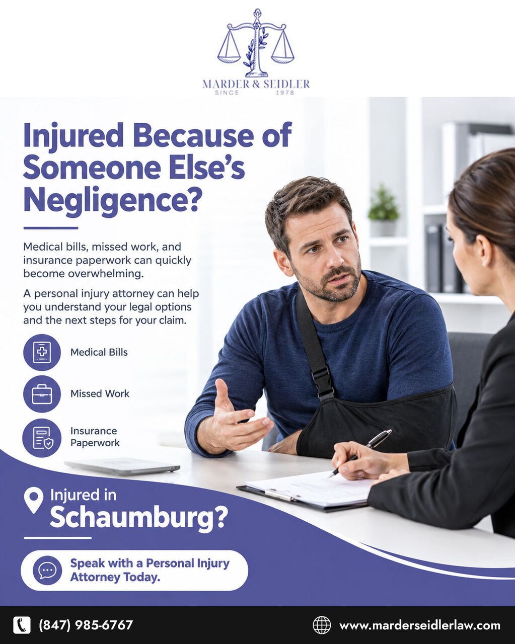 New York, Legal, Trusted And Experienced Personal Injury Lawyer In Schaumburg - Marder And Seidler Law Firm