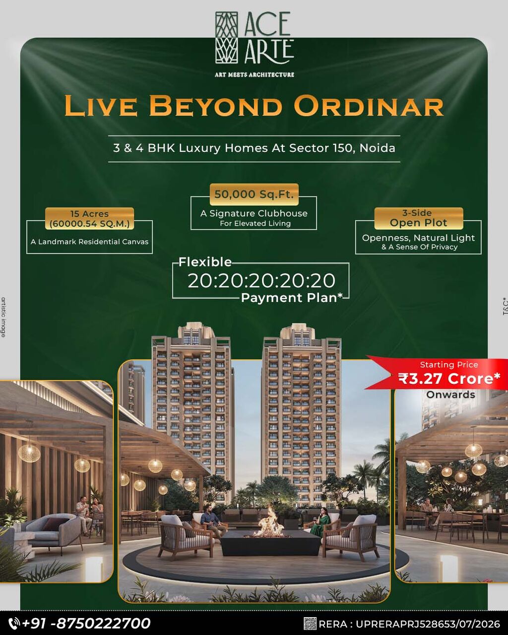 Noida, Real Estate For Sale, INR 32290499,  4 BR,  2600 Sq. Feet,  Ace Arte Apartments In Noida