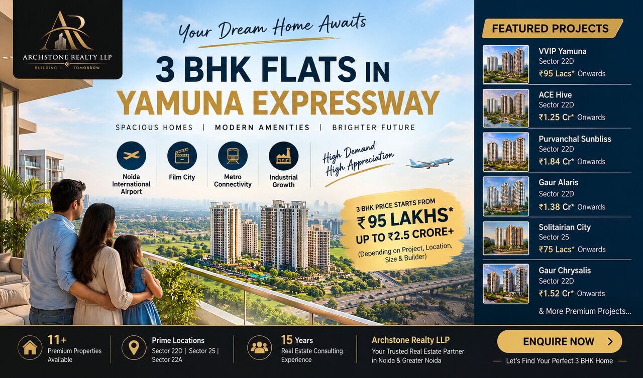 Greater Noida, Real Estate, Explore Spacious 3 BHK Homes On Yamuna Expressway &ndash; Classified Property Guide