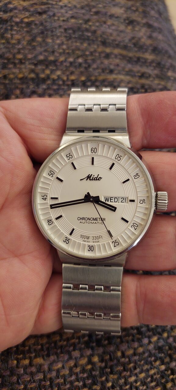 Riyadh, Watches, SAR 2450,  Mido Automatic Watch Chronometer Big Dial 42mm For Men Original Swiss Made
