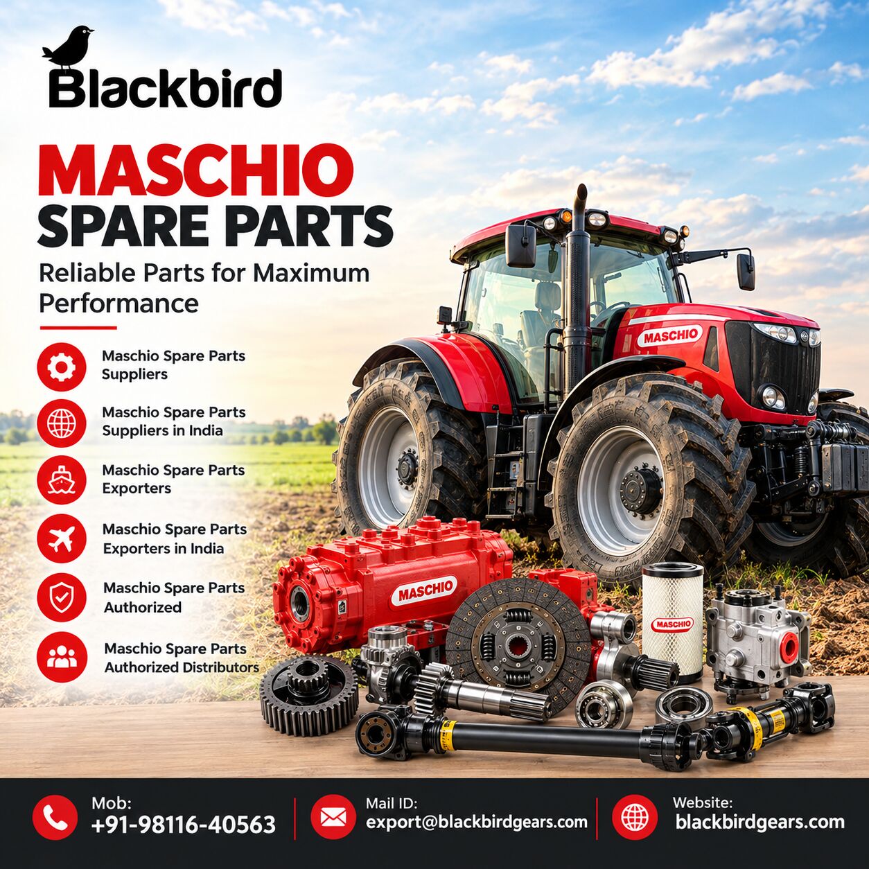 Mumbai, Business, Maschio Spare Parts Suppliers & Exporters From India