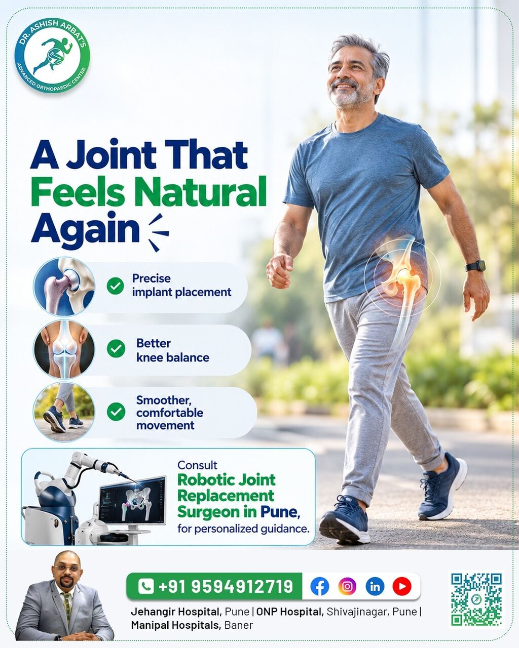 Pune, Health, Robotic Joint Replacement Surgery In Pune - Dr. Aashish Arbat