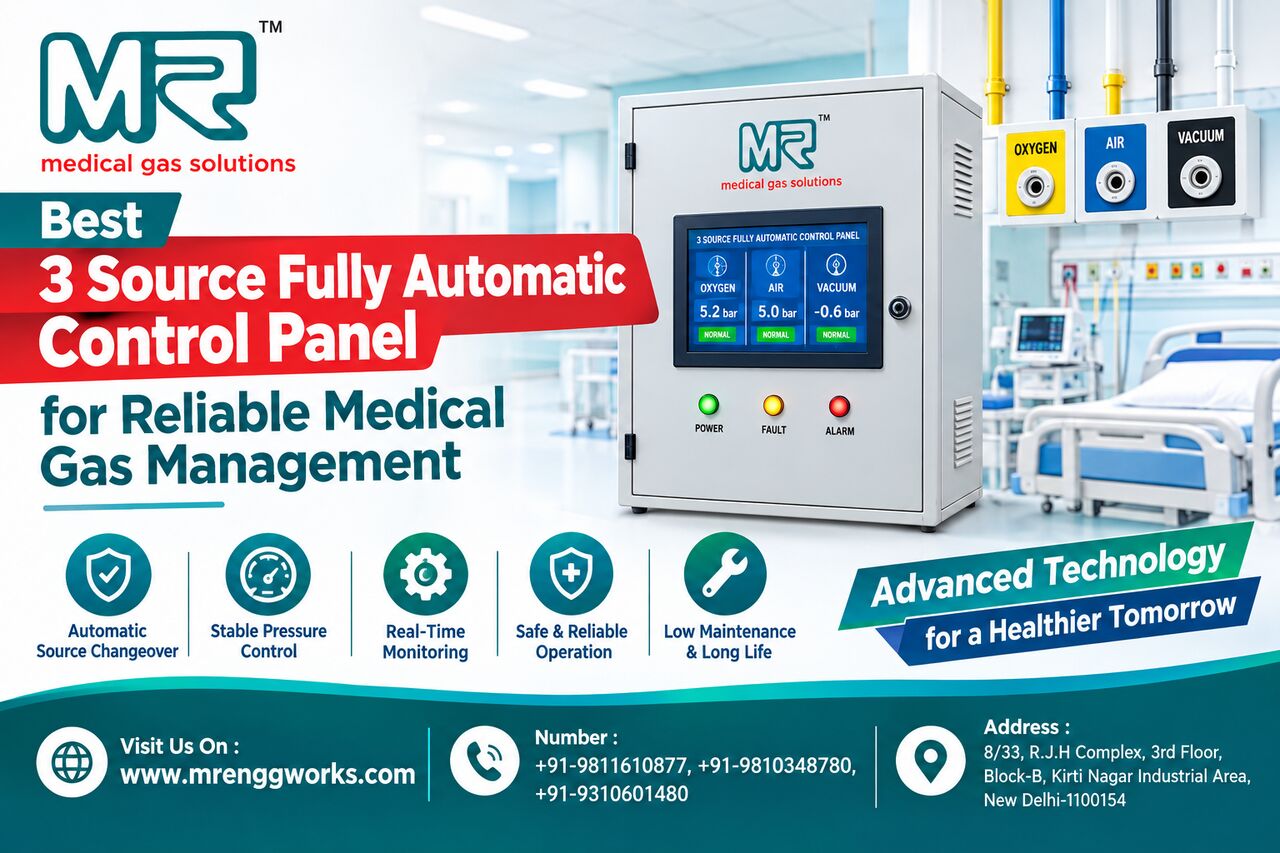 New Delhi, Health, Best 3 Source Fully Automatic Control Panel For Reliable Medical Gas Management