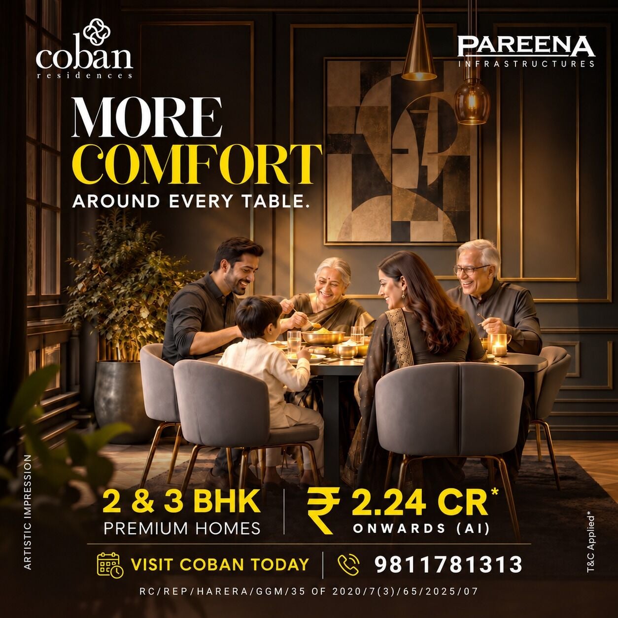 Gurgaon, Real Estate For Sale, INR 22400000,  3 BR,  1997 Sq. Feet,  2 & 3 BHK Apartments In Sector 99A, Gurugram- Dwarka Expressway Connectivity
