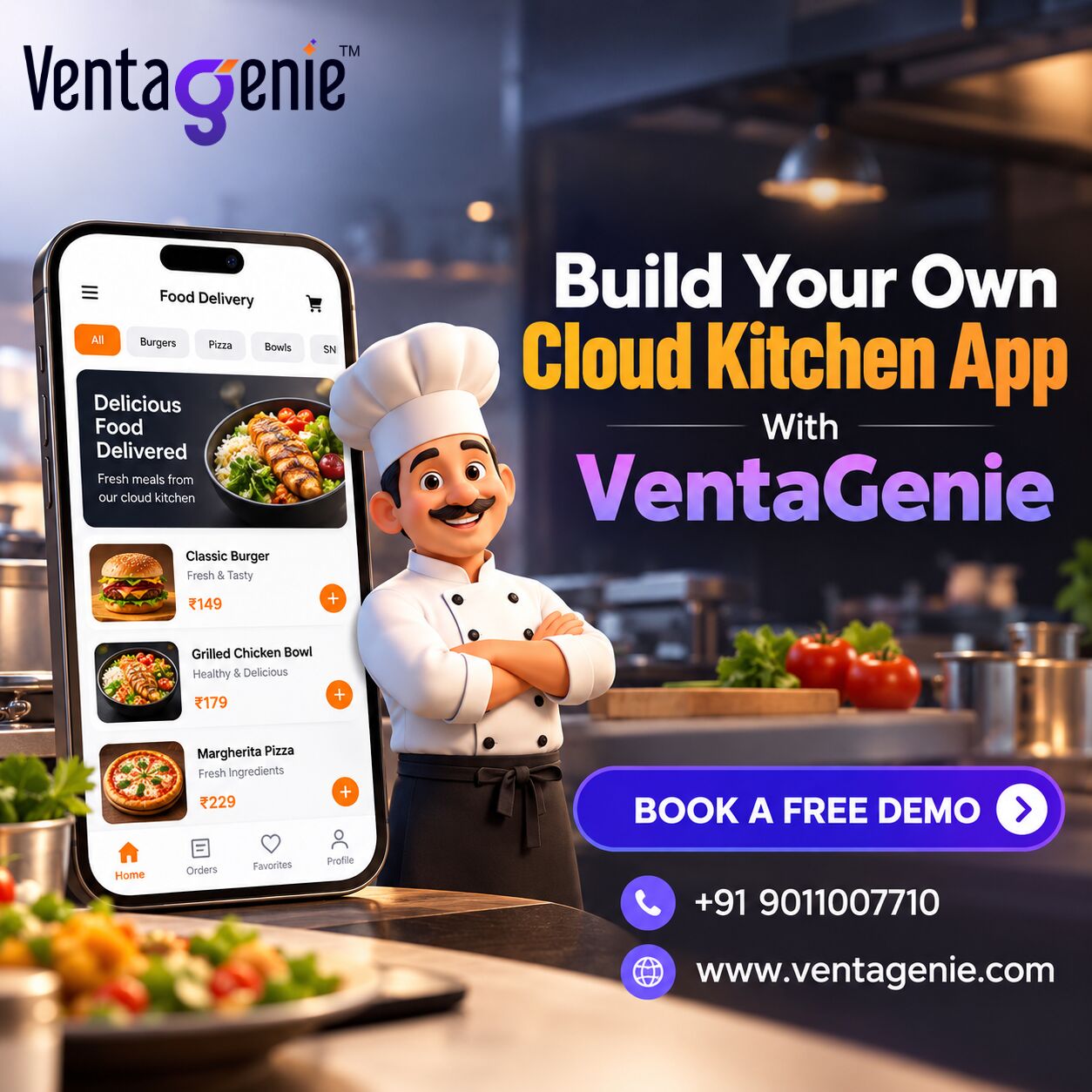 Toronto, Business, Launch Your Cloud Kitchen With VentaGenie &ndash; Cloud Kitchen App Development Solution