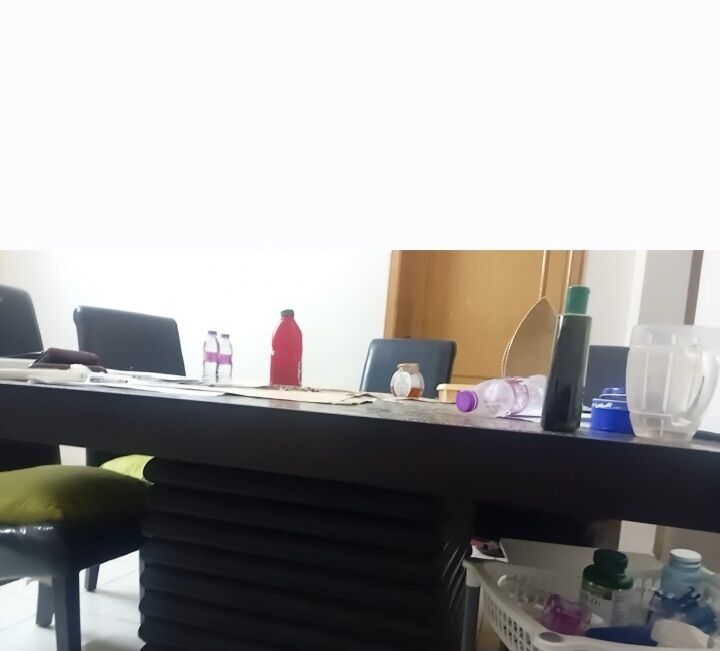 Al Hamadaniyyah, Furniture, SAR 325,  Square Common Use Dining Table 5x5 With 4 Chairs And Cushions For Sale