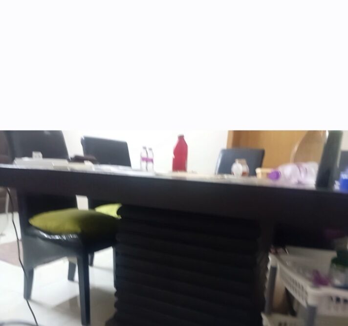 Al Hamadaniyyah, Furniture, SAR 325,  Square Common Use Dining Table 5x5 With 4 Chairs And Cushions For Sale
