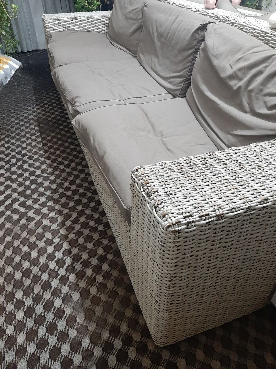 Manama, Furniture, BHD 50,  6 Seater Cane Sofa With Matching Dining Table And Chairs For Sale