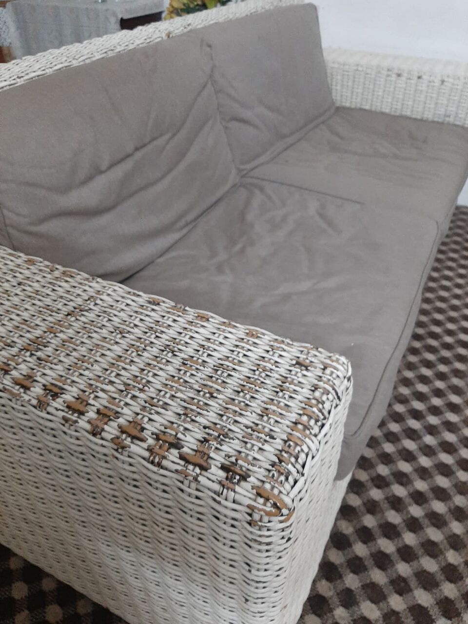Manama, Furniture, BHD 50,  6 Seater Cane Sofa With Matching Dining Table And Chairs For Sale