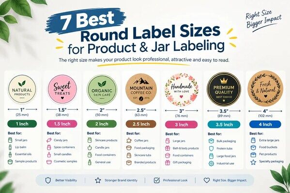 New York, Business, 7 Best Round Label Sizes For Product & Jar Labeling