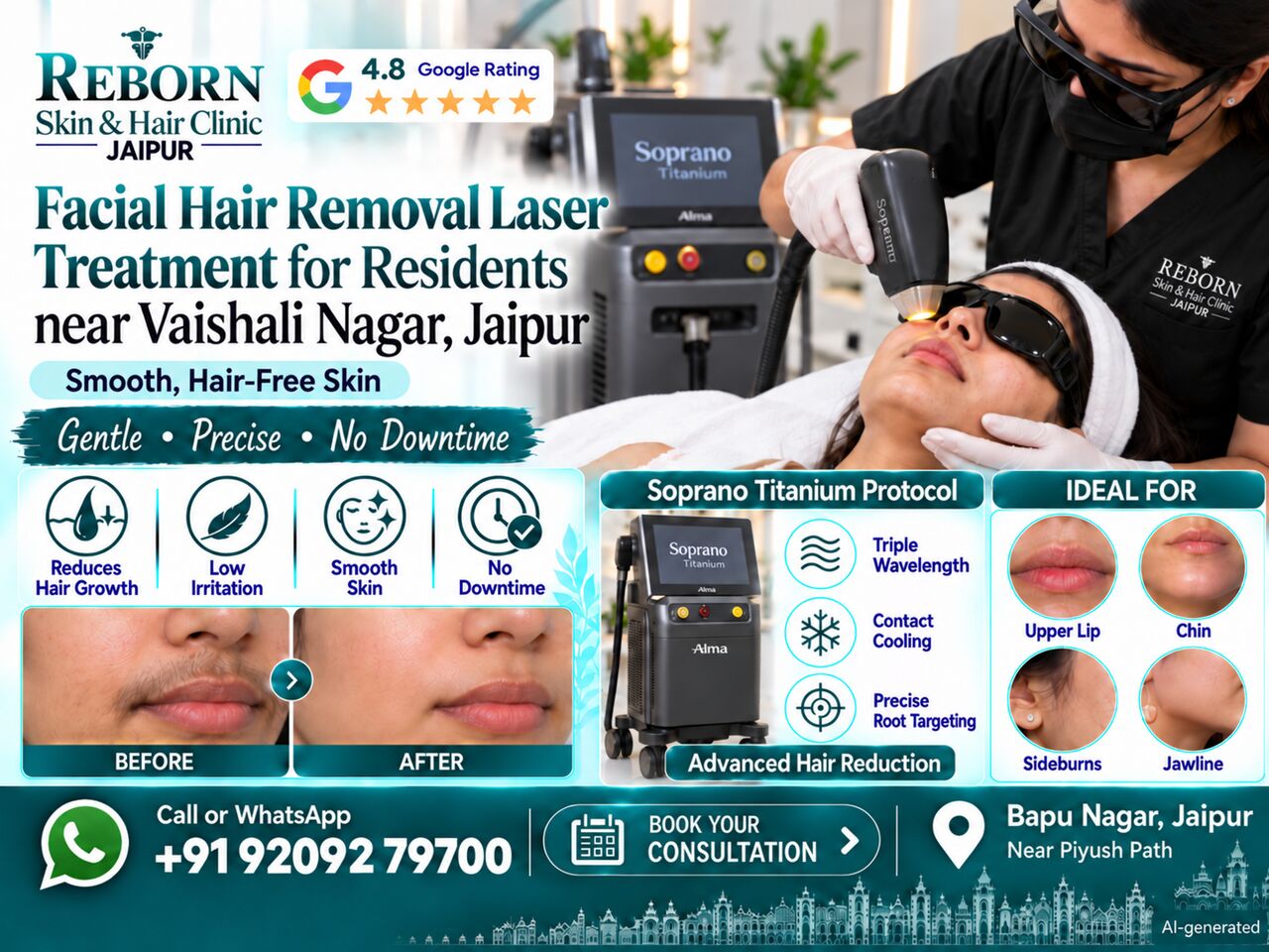 Jaipur, Health & Beauty Items, INR 2000,  Facial Hair Removal Laser Treatment For Residents Near Vaishali Nagar, Jaipur