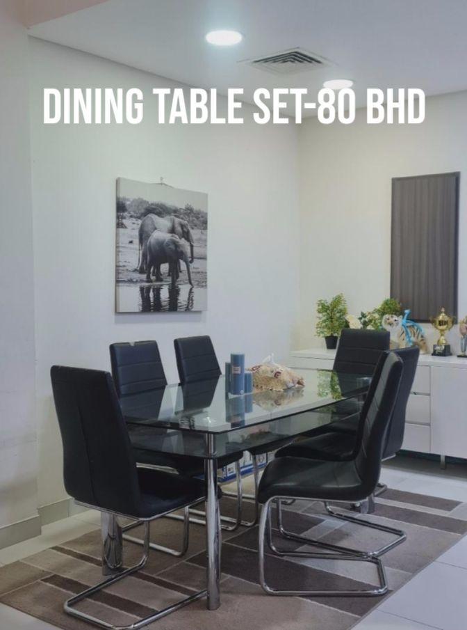 Manama, Furniture, BHD 75,  HOME CENTRE DOUBLE GLASS DINING TABLE