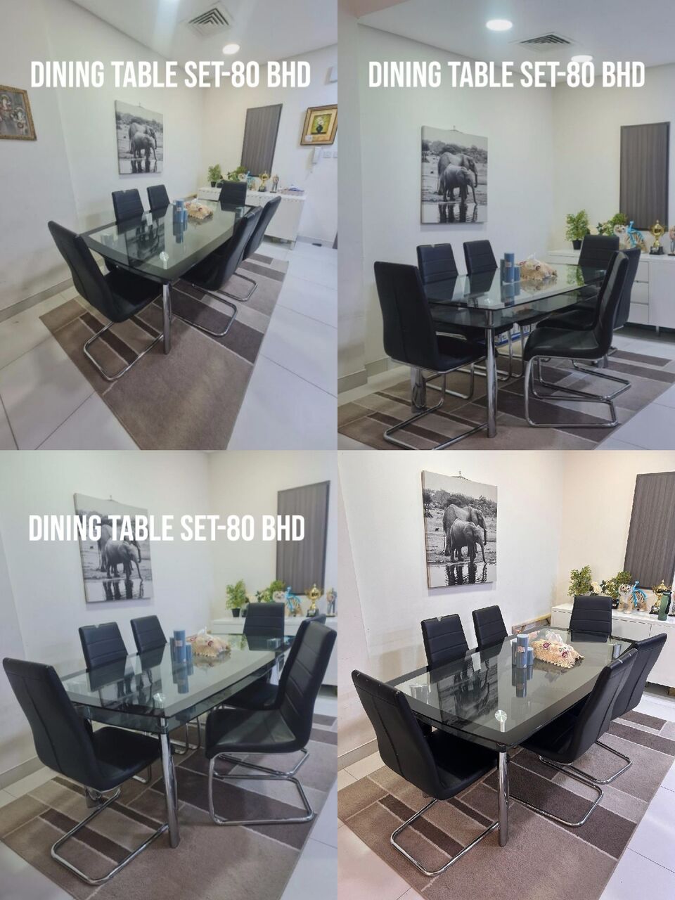 Manama, Furniture, BHD 75,  HOME CENTRE DOUBLE GLASS DINING TABLE