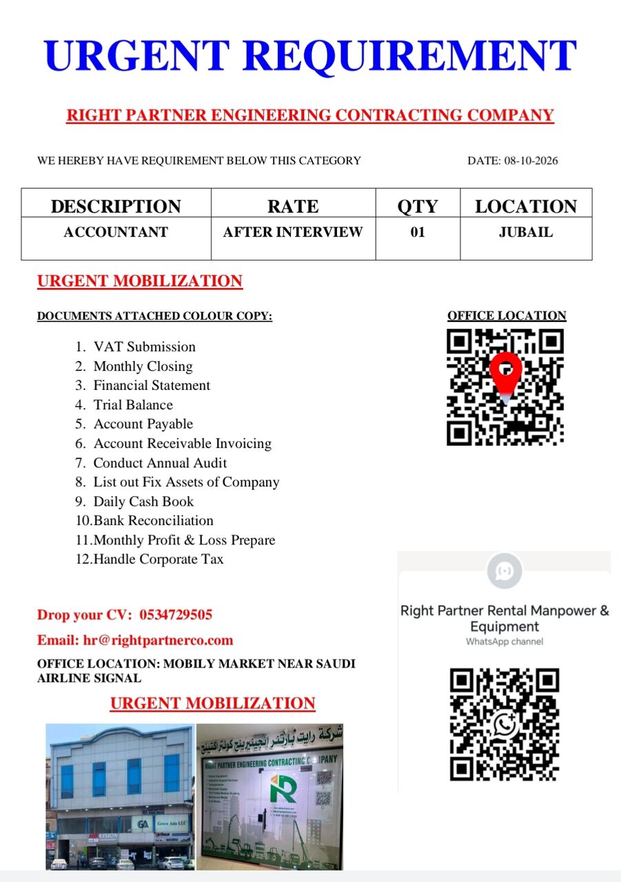Riyadh, Jobs, Accountant