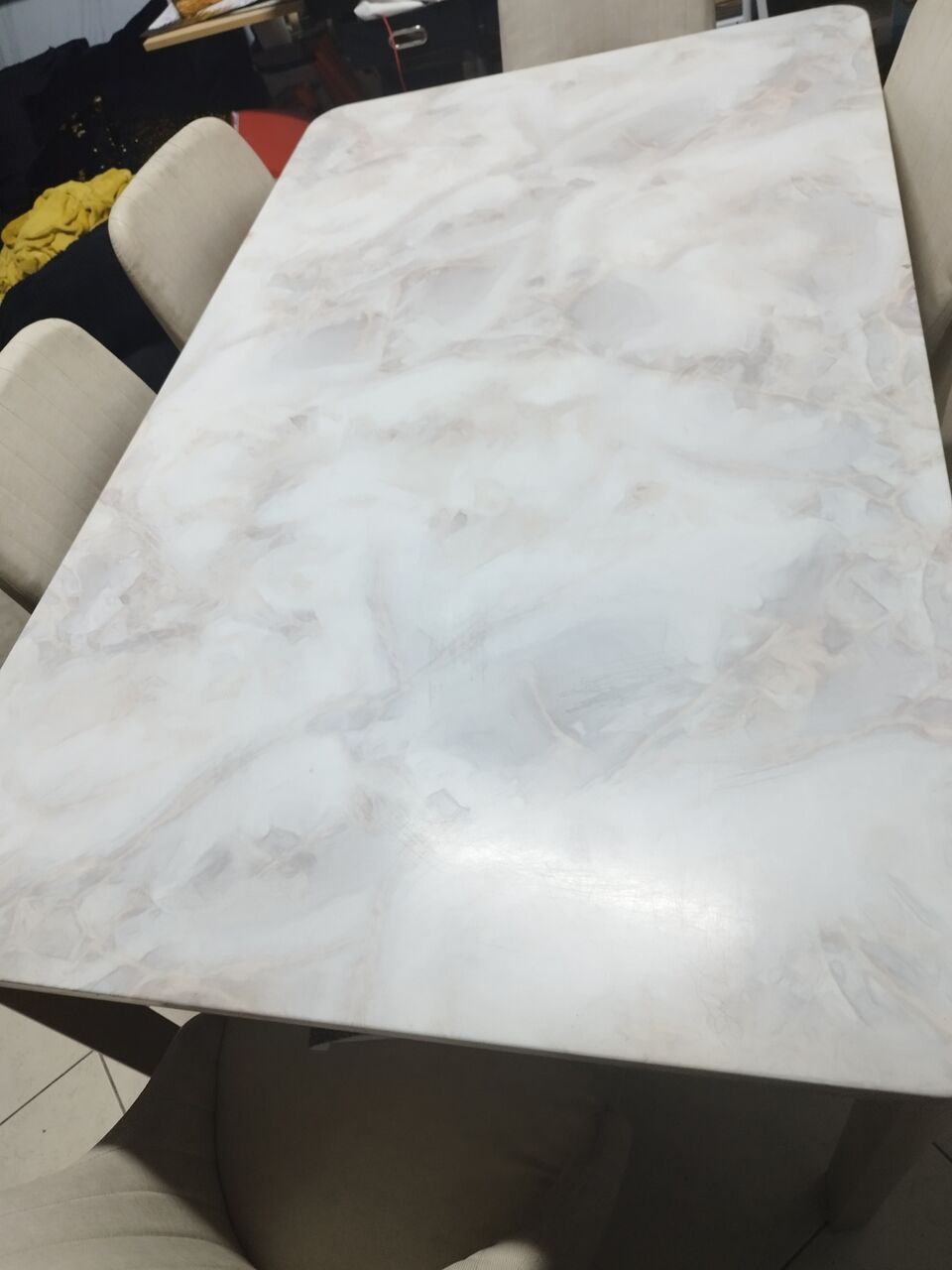 Riyadh, Furniture, SAR 500,  6 Seater Dining Table Marble Heavy