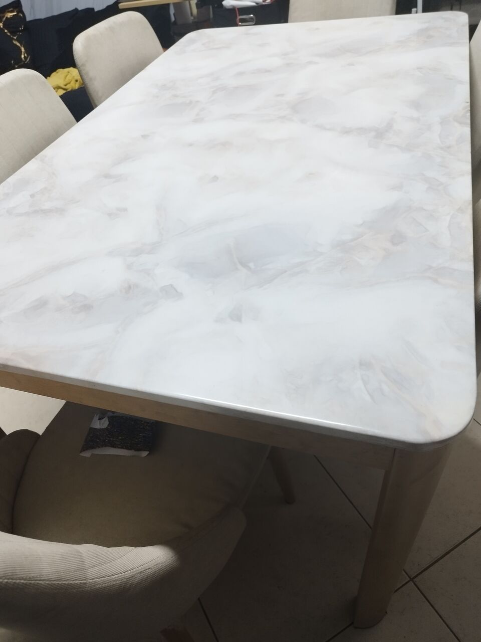 Riyadh, Furniture, SAR 500,  6 Seater Dining Table Marble Heavy