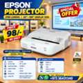 BHD 98,  Epson DLP Projector 100" Screen Size Lumens 2,700 - Very Good Working - Plug & Play