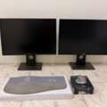 SAR 600,  Two DELL Screens With Keyboard And Mouse Set
