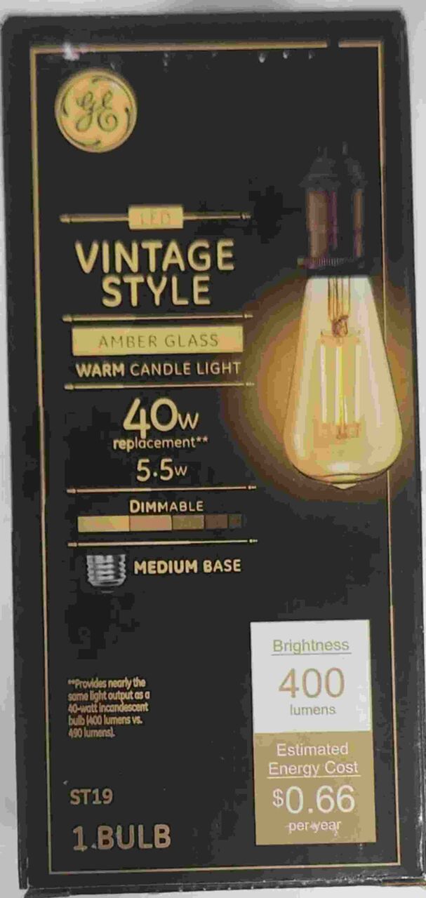 New York, Electronics, USD 100,  GE Vintage LED Edison Bulbs: Dimmable & Warm Glow