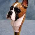 Boxer Walking Stick With Detailed Dog Design