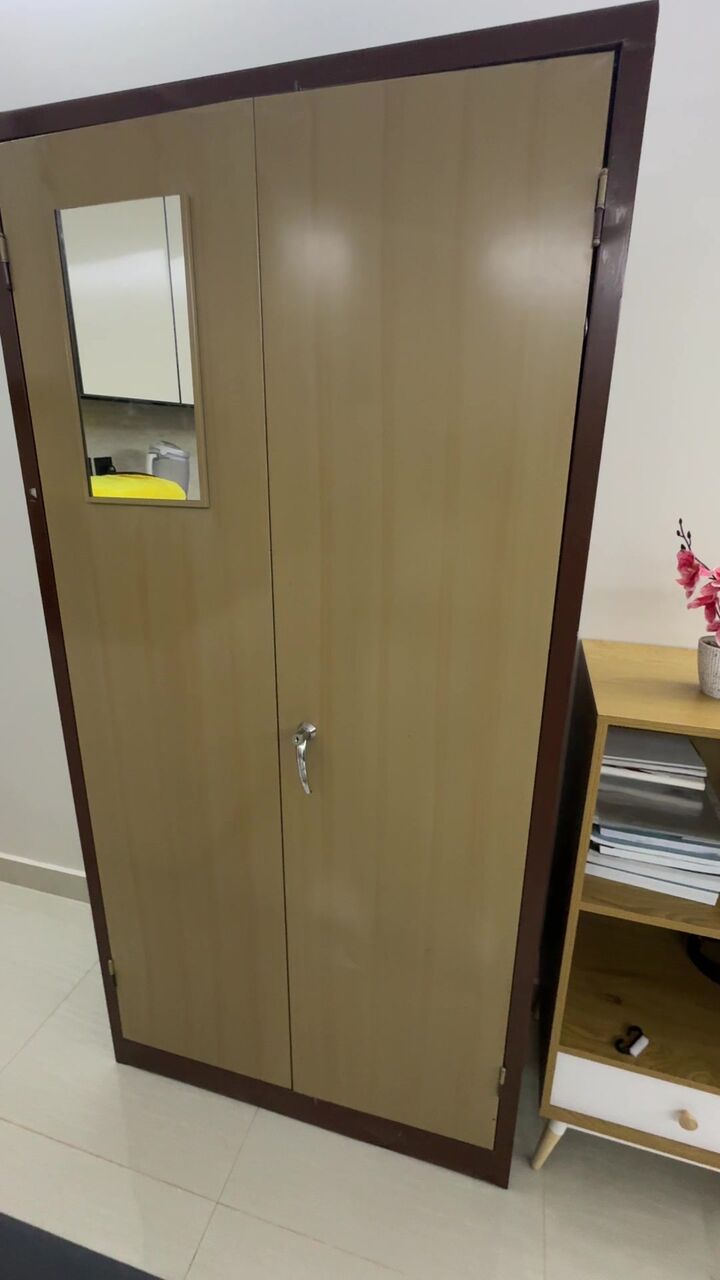 King Fahad District, Household Items, SAR 300,  Steel Wardrobe, 2-Door With Mirror, Good Condition