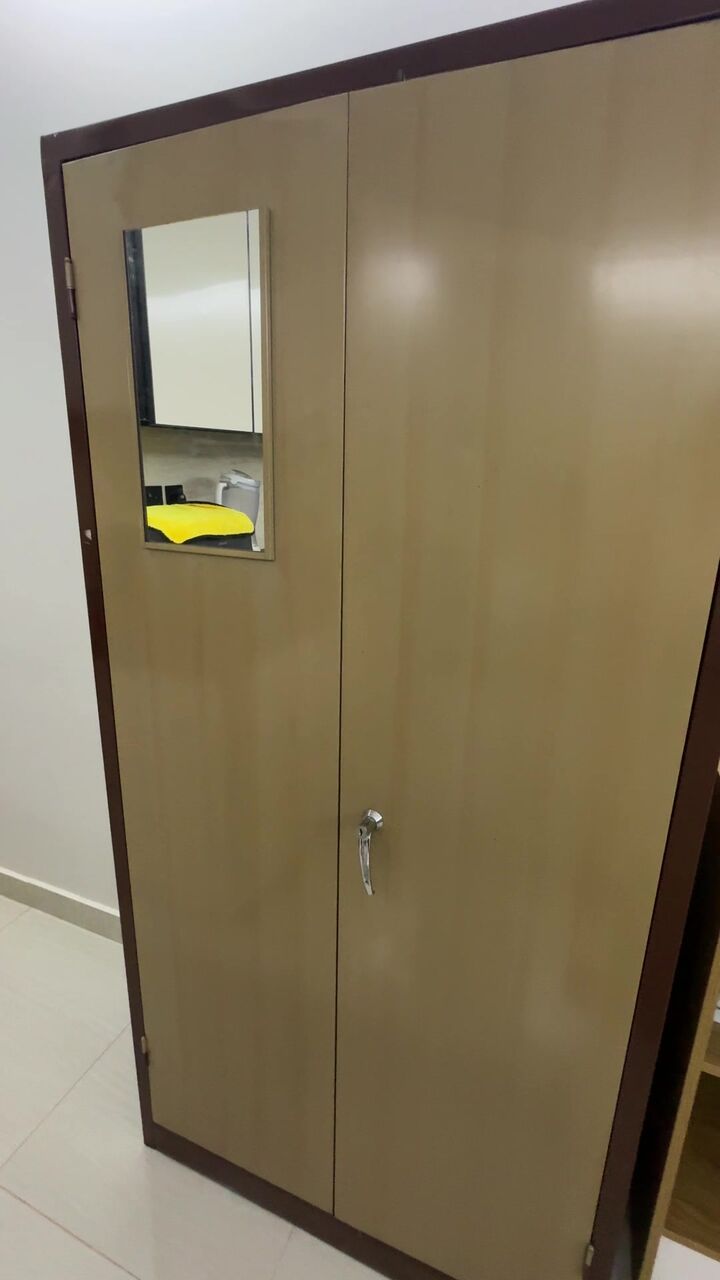 King Fahad District, Household Items, SAR 300,  Steel Wardrobe, 2-Door With Mirror, Good Condition
