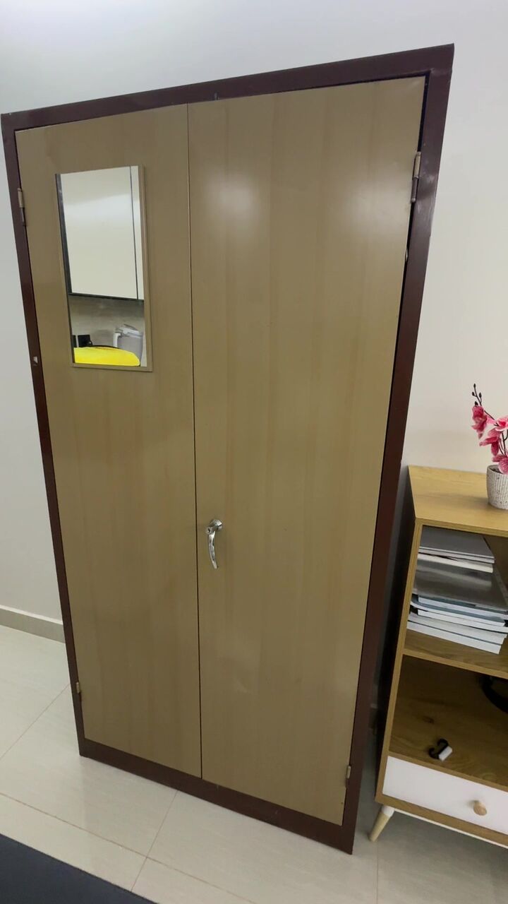King Fahad District, Household Items, SAR 300,  Steel Wardrobe, 2-Door With Mirror, Good Condition