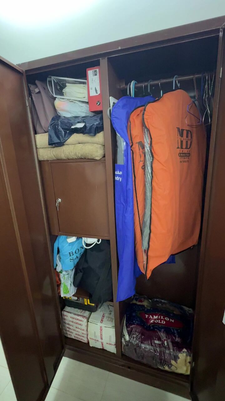 King Fahad District, Household Items, SAR 300,  Steel Wardrobe, 2-Door With Mirror, Good Condition
