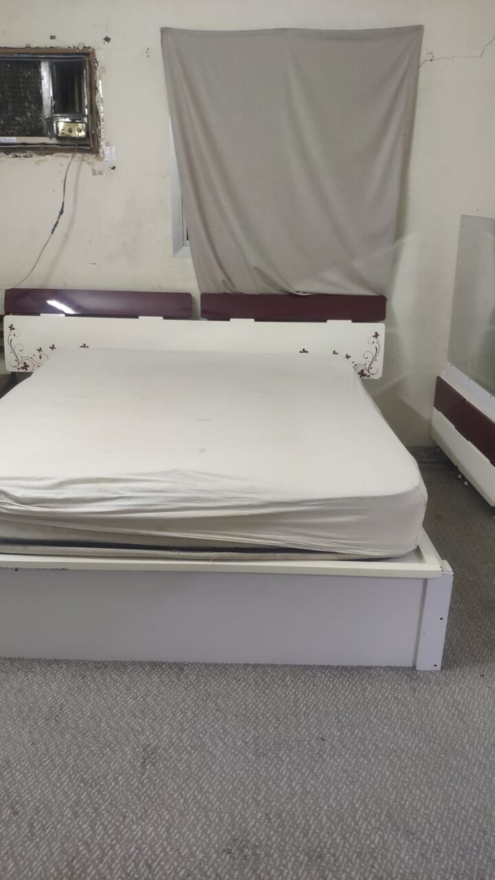 Hara, Furniture, SAR 225,  Modern Double Bed With Matching Vanity Dressing Mirror