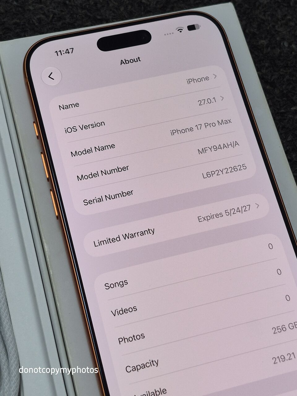 Al Rahmaniyah, Mobile Phones, SAR 4250,  IPhone 17 Pro Max 256gb Cosmic Orange