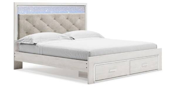 New York, Appliances, USD 730,  Altyra King Size Upholstered Bed With LED Lights