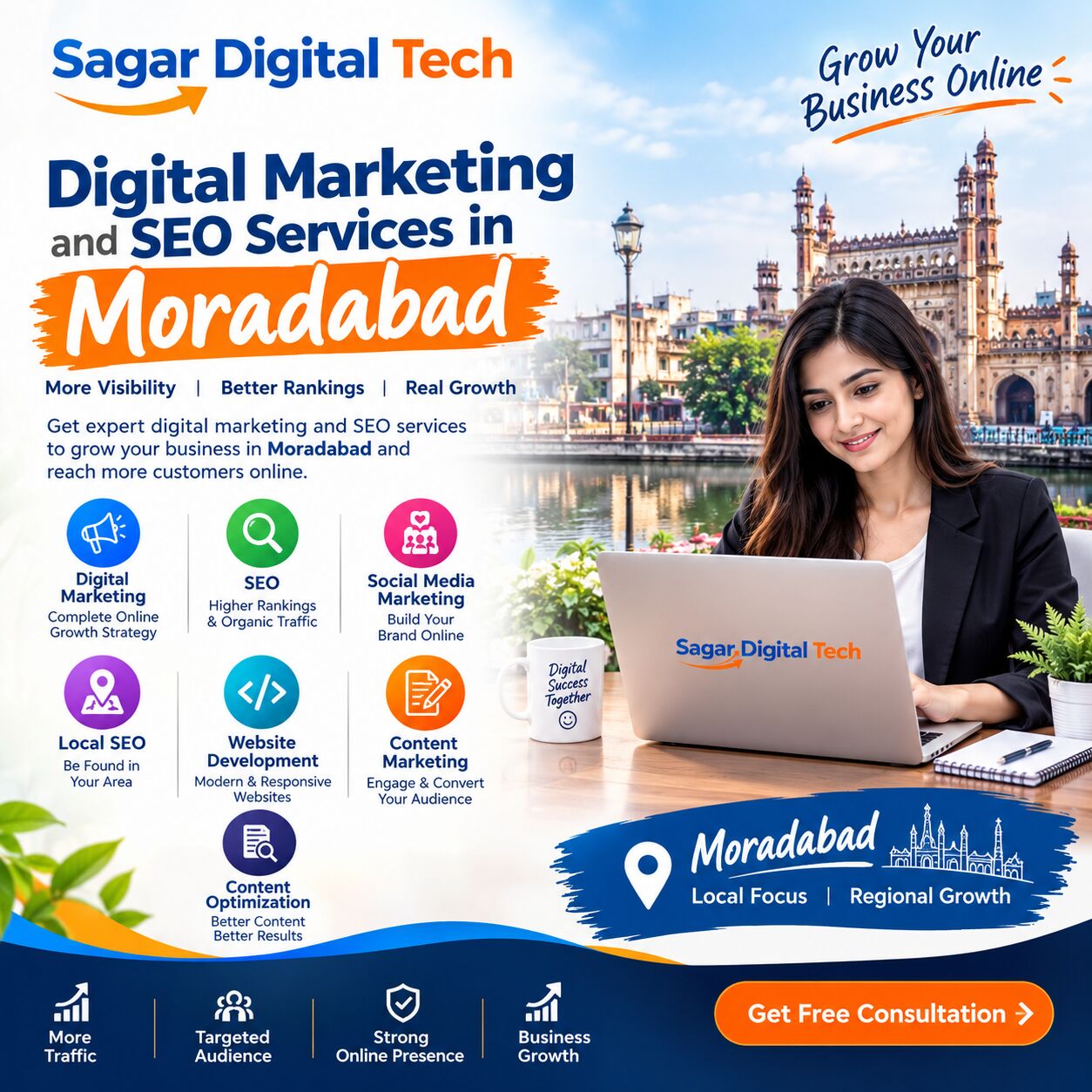 Lucknow, Web Design & Development, Digital Marketing And SEO Services In Moradabad | Sagar Digital Tech