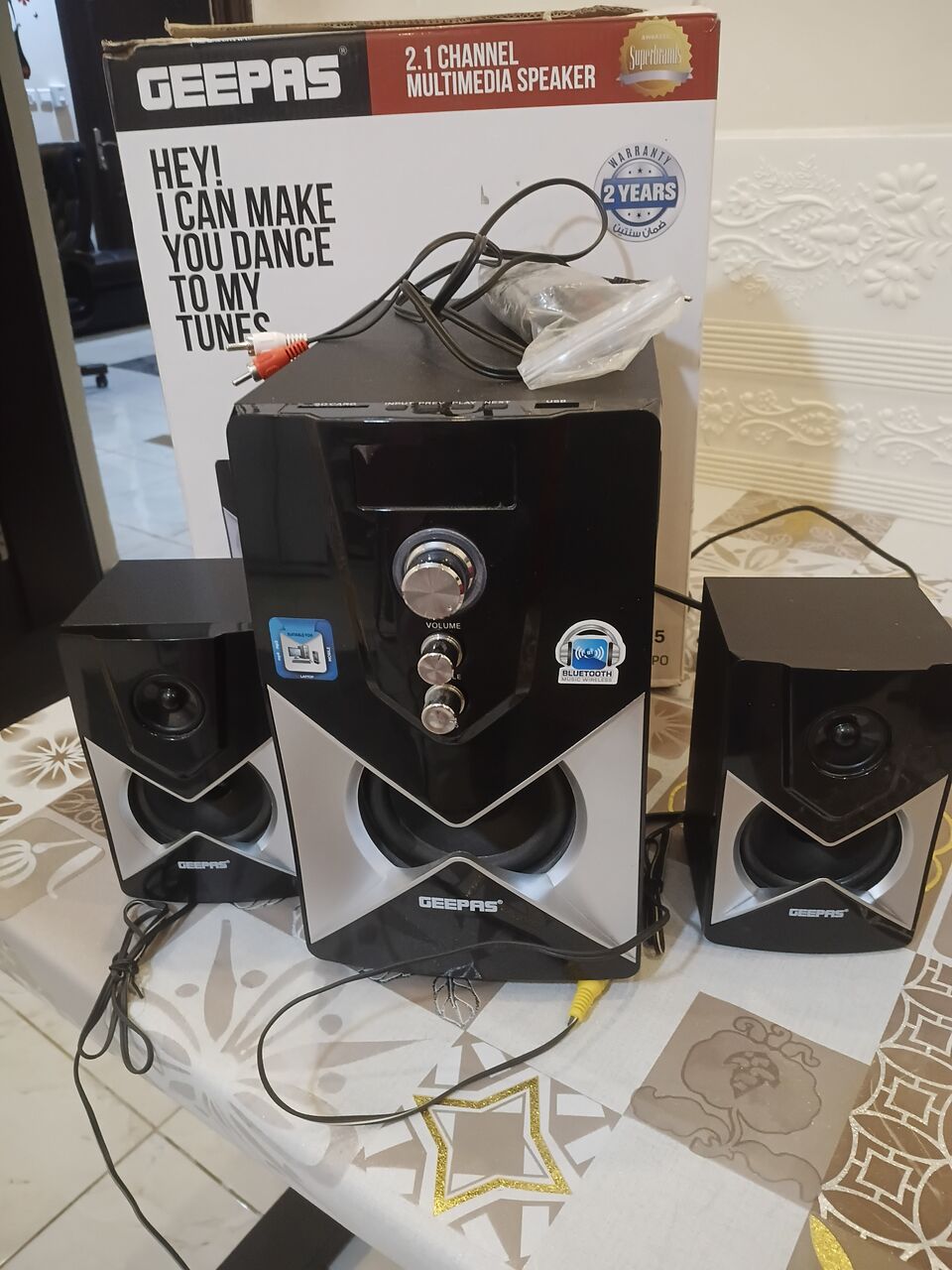 Jeddah, Electronics, SAR 175,  Geepas 2.1 Multimedia Speaker - Bluetooth, USB, SD Card