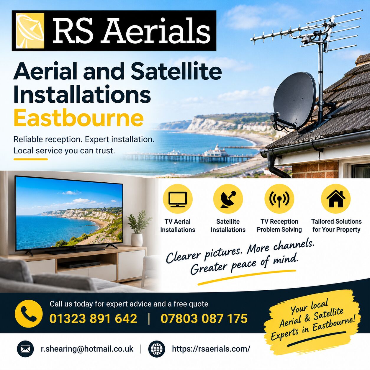 London, Appliance Repair, 📺 Better Reception. Brighter Viewing. Choose RS Aerials! 📡