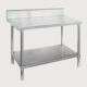 Flat Workbench With Splashback For Professional Food Preparation