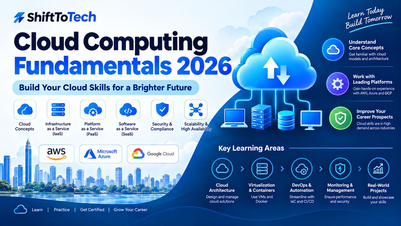 Mumbai, Education, Cloud Computing Fundamentals Online 2026 | Shift To Tech