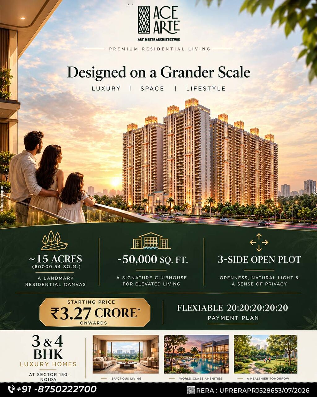 Noida, Real Estate For Sale, INR 32290499,  3 BR,  2600 Sq. Feet,  Flats In Noida Sector 150