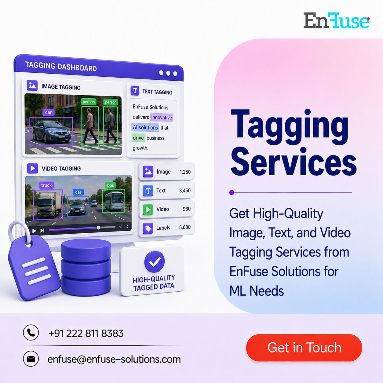 Mumbai, Marketing, Get High-Quality Image, Text, And Video Tagging Services From EnFuse Solutions