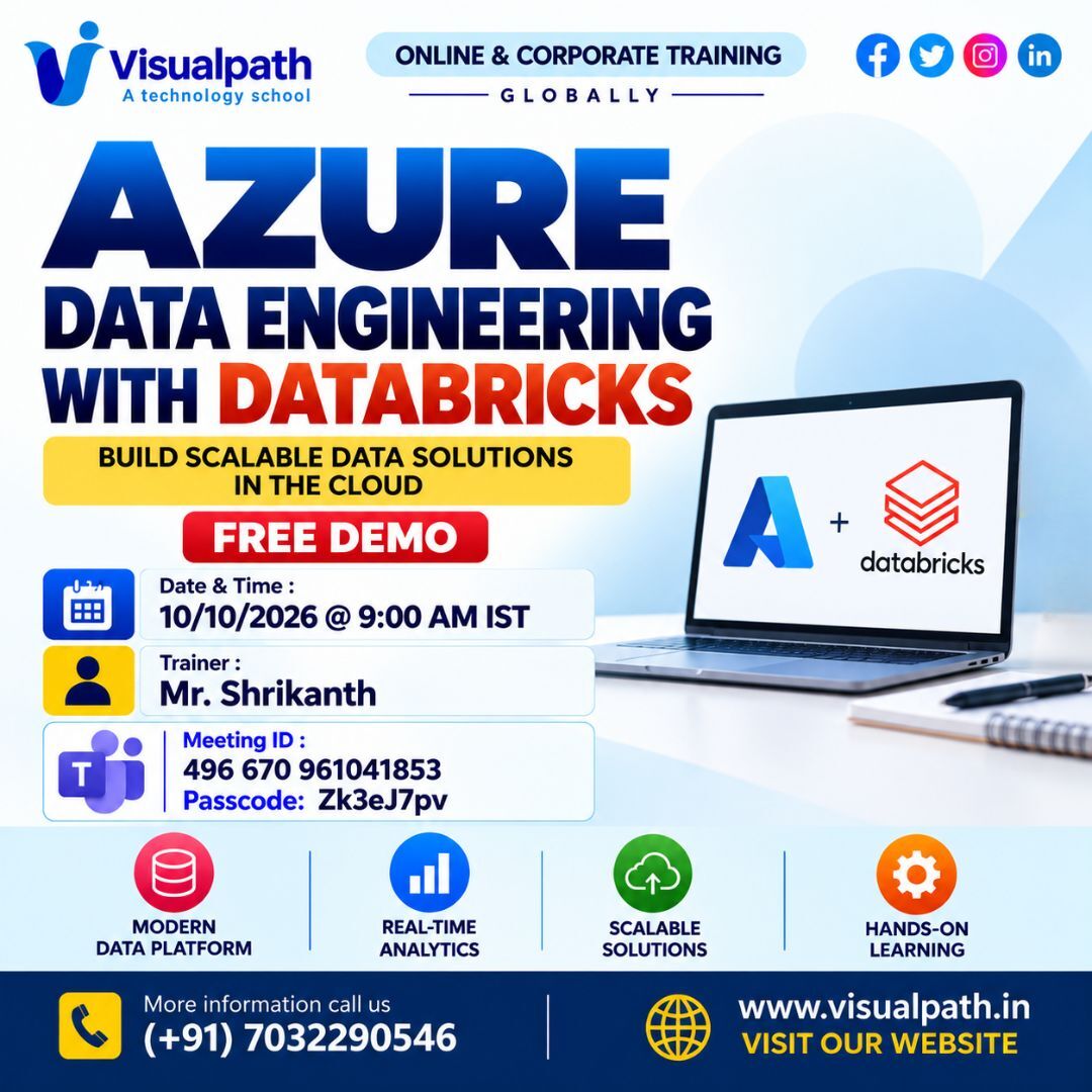 Hyderabad, Education, Azure Data Engineering & Databricks Free Demo To Build Skills